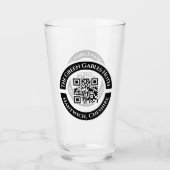 Hotel oder Bar trinken Glas mit QR-Code (Vorderseite)