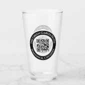 Hotel- oder Barkelch mit QR-Code Glas (Rückseite)