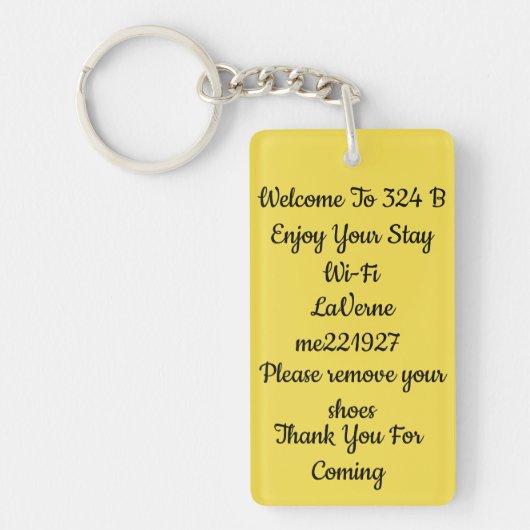 Hotel oder ein BNB Schlüsselanhänger für Ihren (Vorderseite)