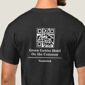 Hotel- oder Restaurantname mit QR-Code T-Shirt