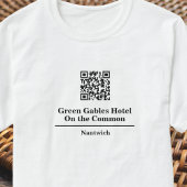 Hotel- oder Restaurantname mit QR-Code T - Shirt