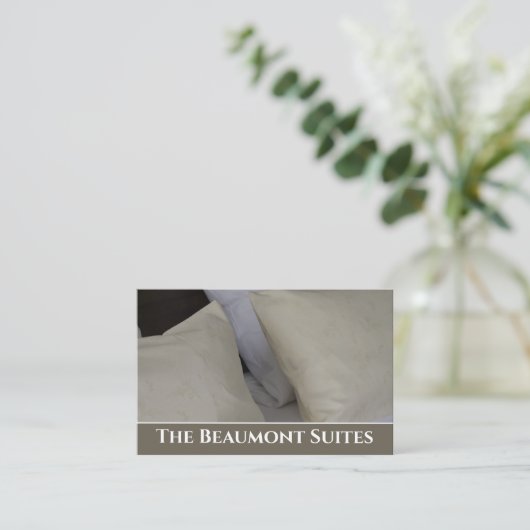 Hotel oder Unterkunft Business Card. Visitenkarte (Stehend Vorderseite)