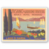 Hotel Paradiso Fasoan Gardone Riviera Aufkleber (Vorderseite)