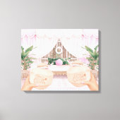 Hotel Pool Cabana | Kokosnuss Leinwanddruck (Vorderseite)