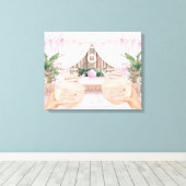 Hotel Pool Cabana | Kokosnuss Leinwanddruck (Insitu (Holzboden))