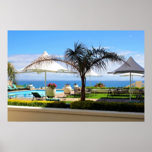 Hotel Pool und Garten Poster (Vorne)