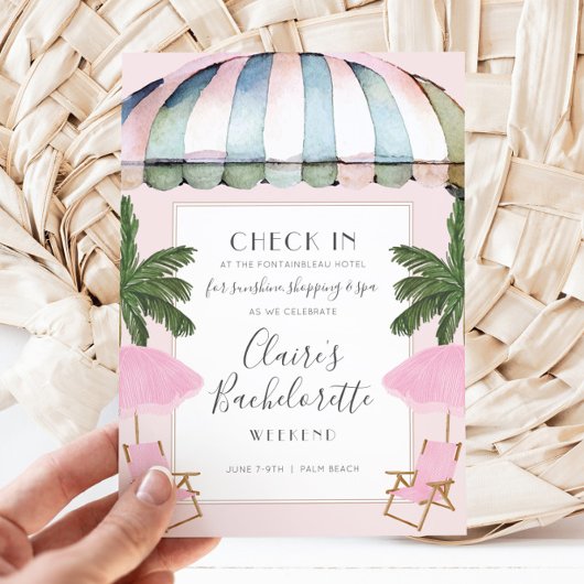 Hotel Pool Wellness-Center Bachelorette Wochenende Einladung