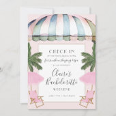 Hotel Pool Wellness-Center Bachelorette Wochenende Einladung (Vorderseite)