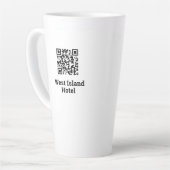 Hotel QR Code Design Latte Tasse (Linke Ecke)