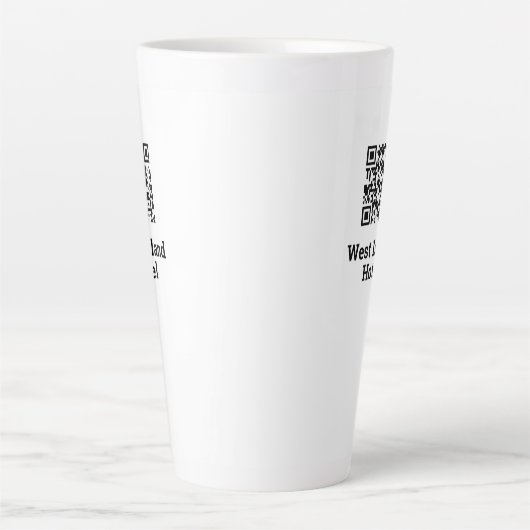 Hotel QR Code Design Latte Tasse (Vorderseite)