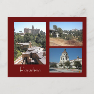 Hotel, Rathaus & Bridge Pasadena Foto Postkarte