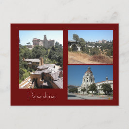 Hotel, Rathaus & Bridge Pasadena Foto Postkarte