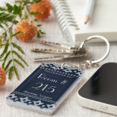 Hotel-Raum-Schlüsselanhänger Silver Fleur di Lis Schlüsselanhänger (Vorderseite rechts)