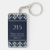 Hotel-Raum-Schlüsselanhänger Silver Fleur di Lis Schlüsselanhänger (Rückseite)