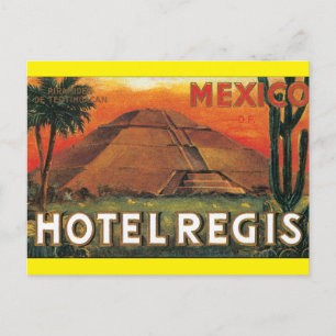 Hotel Regis Mexico_Vintage Reiseplakat Kunstwerk Postkarte