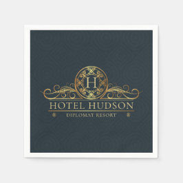Hotel Resort Branding Luxus Mit Monogramm Serviette
