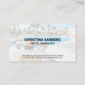 Hotel Resort | Poolseite Visitenkarte (Rückseite)