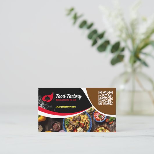 Hotel, Restaurant, Café, Grill-Visitenkarte +Logo Visitenkarte (Stehend Vorderseite)