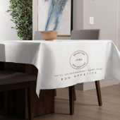 Hotel Restaurant Logo Name Bon Appetit White Tischdecke