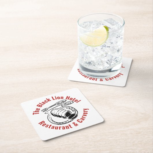 Hotel Restaurant oder Carvery Rechteckiger Pappuntersetzer (Vor Ort)