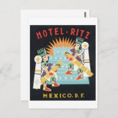 Hotel Ritz Mexico, D.F. Postkarte (Vorne/Hinten)