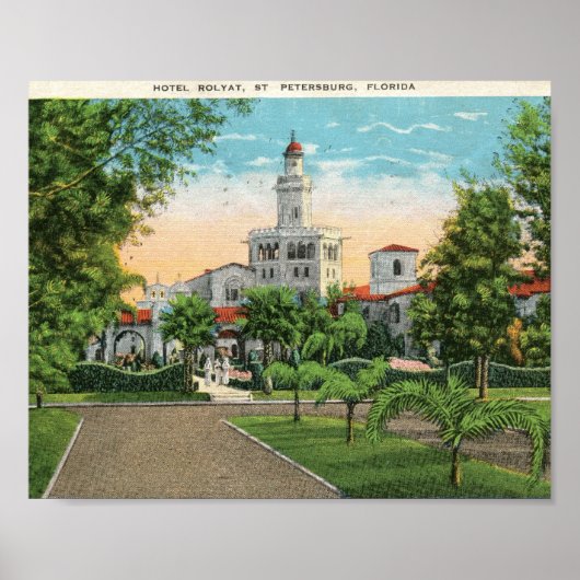 Hotel Rolyat, St. Petersburg, Florida Vintag Poster (Vorne)
