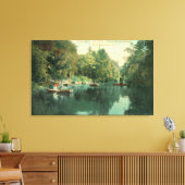 Hotel Rowardennan Gäste Bootfahren am See Leinwanddruck (Insitu (Wohnzimmer))