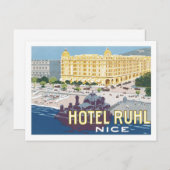 Hotel Ruhl, Nizza Postkarte (Vorne/Hinten)