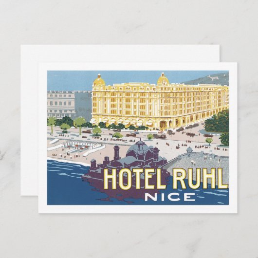 Hotel Ruhl, Nizza Postkarte (Vorne/Hinten)