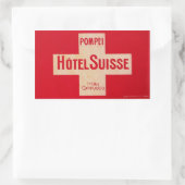 Hotel Schweiz Rechteckiger Aufkleber (Tasche)