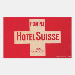 Hotel Schweiz Rechteckiger Aufkleber