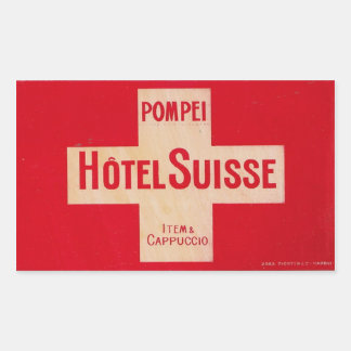 Hotel Schweiz Rechteckiger Aufkleber