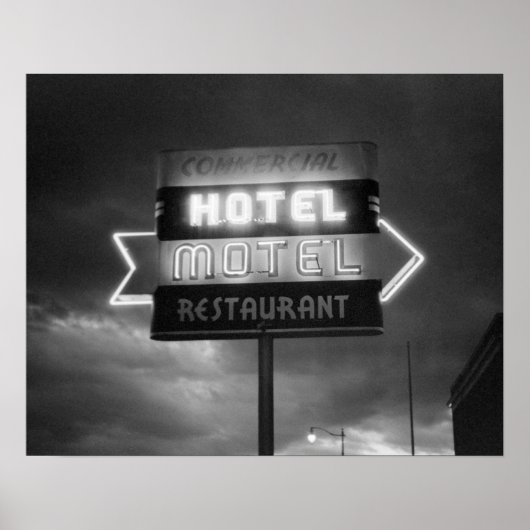 Hotel Sign, 1942. Vintages Foto Poster (Vorne)