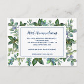 Hotel Simple Greenery Wedding Begleitkarte (Vorderseite)