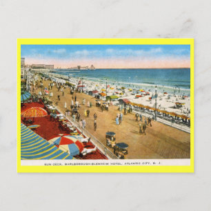 Hotel-Sonnendeck, Atlantic City NJ Vintage Postkarte