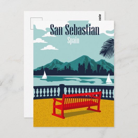 Hotel Terrace in San Sebastian, Spanien Postkarte (Vorne/Hinten)