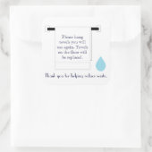 Hotel Towel Water Conservation Sign Quadratischer Aufkleber (Tasche)