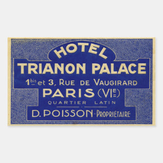 Hotel Trianon Palace (Paris Frankreich) Rechteckiger Aufkleber