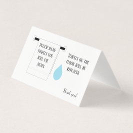 Hotel-Tuch-Zeichen Visitenkarten