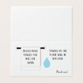 Hotel-Tuch-Zeichen Visitenkarten (Außenseite Aufgefaltet)