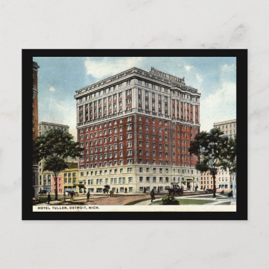 Hotel Tuller, Detroit 1917 Vintag Postkarte (Vorderseite)