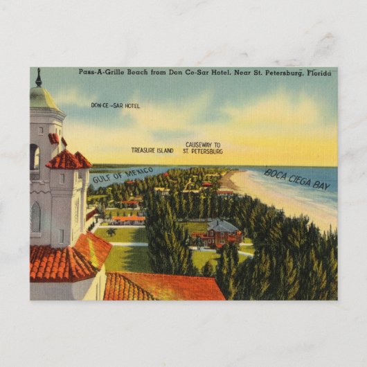Hotel und Reiseführer, St. Petersburg, Florida Postkarte (Vorderseite)