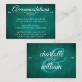 Hotel Unterkunft Karten modern dunkelgrün (Vorne/Hinten)