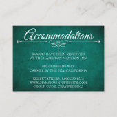 Hotel Unterkunft Karten modern dunkelgrün (Vorderseite)