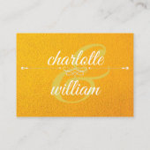 Hotel Unterkunft Karten modern gelb texturiert (Rückseite)