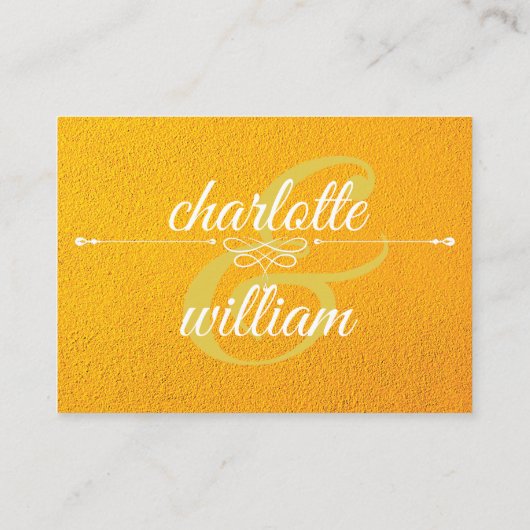 Hotel Unterkunft Karten modern gelb texturiert (Rückseite)