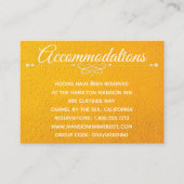Hotel Unterkunft Karten modern gelb texturiert (Vorderseite)