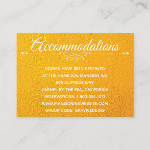 Hotel Unterkunft Karten modern gelb texturiert