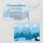 Hotel Unterkunft Karten Winter Blue (Vorne/Hinten)