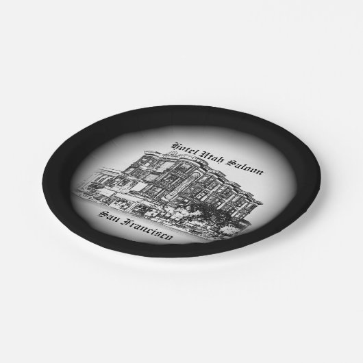 Hotel Utah Saloon Paper Tellers Pappteller (Schrägansicht)